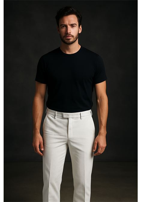 PT Torino Mens White Fine-Corduroy Trousers  Rebel Fit Model PT TORINO |  | CORTZ1Z00FWDN010